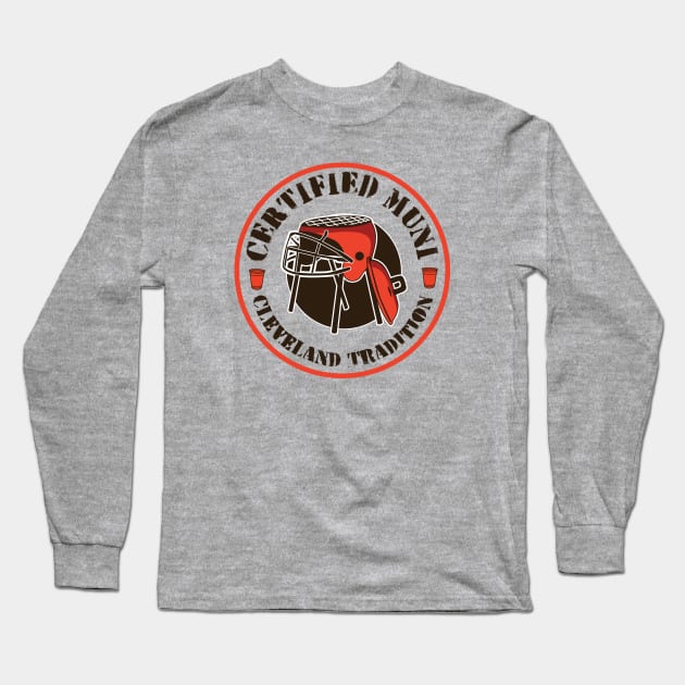 Cleveland Football Tradition Certified Muni Long Sleeve T-Shirt by DeepDiveThreads